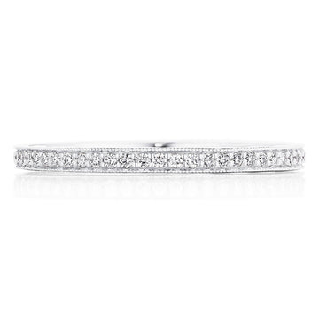 French Pavé Diamond Wedding Band